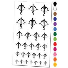 Crossbow Archer Ranged Weapon Temporary Tattoo Water Resistant Fake Body Art Set Collection Light Green