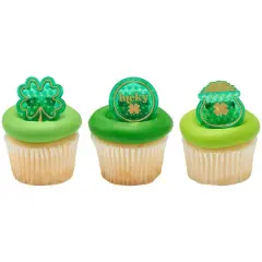Three's A Charm Assortment Cupcake Rings, 12ct