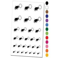 Circus Carnival Cannon Temporary Tattoo Water Resistant Fake Body Art Set Collection Light Pink