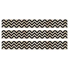 Core Decor Black and Wood Chevron EZ Border, 48 Feet Per Pack, 3 Packs