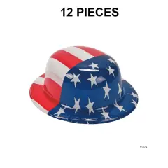 American Flag Derby Hats - 12 Pc.