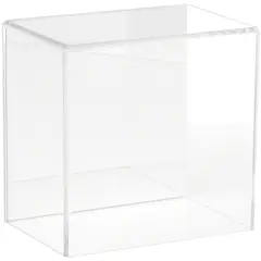 Plymor Clear Acrylic Display Case with No Base (Mirror Back), 6" W x 4" D x 6" H
