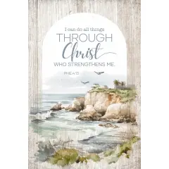 I Can Do All Things Wood Plaque with Easel and Hook Wall Tabletop Art - 4 inches x 6 inches