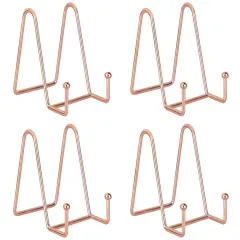 Kitcheniva 6" Metal Frame Holder Display Stands 4 Pack Rose gold