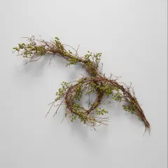 Summer EcoFaux Green Ilex Berry Garland, 6' artificial natural decoration by Bloomist