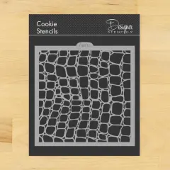 Crocodile Skin Cookie and Craft Stencil | CM216 by Designer Stencils | Stencils for Royal Icing, Airbrush, Dusting Powder |