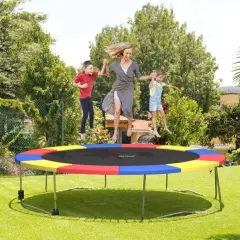 12 Feet Waterproof and Tear-Resistant Universal Trampoline Safety Pad Spring Cover Multicolored