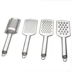 Kitcheniva Stainless Steel Handheld Lemon Zester Grater Set of 4