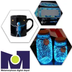 Glow In Dark Inkjet Waterslide Decal Paper (Blue Light）10 sheets 8.5"x11