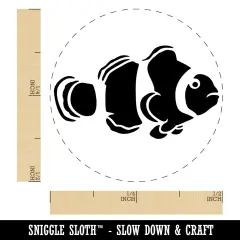 Clownfish Clown Fish Self-Inking Rubber Stamp Ink Stamper for Stamping Crafting Planners Blue