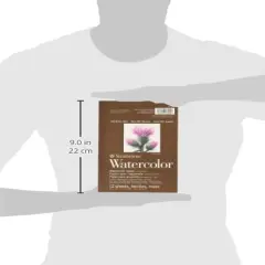 Watercolor Pad, 5.5"x8.5", 12 Sheets , White
