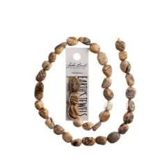 Earth's Jewel Semi-Precious 16" Picture Jasper Irregular Natural Bead Strand