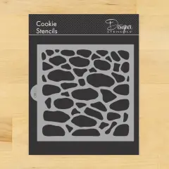 Cobblestone Cookie and Craft Stencil | CM218 by Designer Stencils | Cookie Decorating Tools | Baking Stencils for Royal Icing, Airbrush, Dusting Powder | Craft Stencils for Canvas, Paper, Wood | Reusable Food Grade Stencil