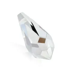 Preciosa 12-Piece Teardrop Glass Pendant, 9x18mm Crystal