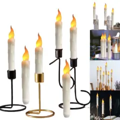 Kitcheniva Flickering Flameless LED Taper Candles 6 Pcs
