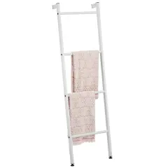 mDesign Metal Blanket & Towel Wall Ladder Rack for Bedroom/Bathroom
