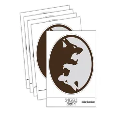 Yin Yang Wolf Wolves Waterproof Vinyl Phone Tablet Laptop Water Bottle Sticker Set - 5 Pack