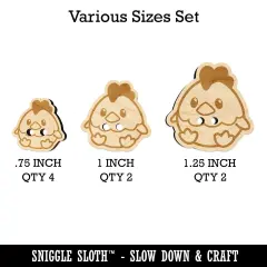 Cute Sitting Chicken Wood Buttons for Sewing Knitting Crochet DIY Craft