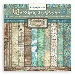 Stamperia Songs Of The Sea Backgrounds 8"X8" Double-Sided Paper Pad