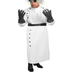 Adult Men's Mad Scientist White Lab Coat Costume