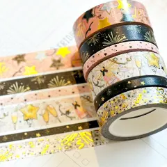 New Years Eve NYE Celebration Anniversary Birthday Celebrate Washi Tape Set January 2024 - W100