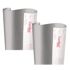 Creative Covering&trade; Adhesive Covering, Slate Gray, 18" x 16 ft, Pack of 2