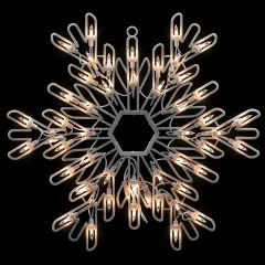 Northlight Lighted Snowflake Christmas Window Silhouette Decoration - 15.25" White