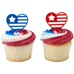 USA Love DecoPics&reg; Cupcake Decoration, 12ct
