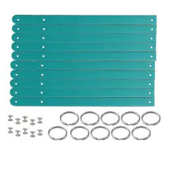 1/2" Blank Leather Keychains Kit - 10 Pre-Cut Blank Keyrings for Stamping & Engraving Jade