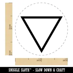Triangle Witch Symbol Water Wicca Element Self-Inking Rubber Stamp Ink Stamper for Stamping Crafting Planners Blue