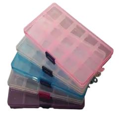 Kitcheniva 5 Pcs Clear Plastic Bead Storage Container Jewelry Box