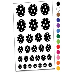 Pickleball Ball Holes Temporary Tattoo Water Resistant Fake Body Art Set Collection Black