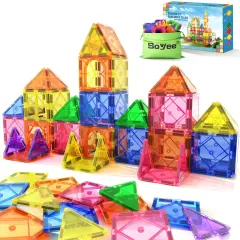Magnetic Building Blocks Set for Kids Age 3-8 - Encourage Creativity & Develop Fine Motor Skills with Sensory Magnet Tiles Toys