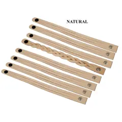 Mystery Braid Leather Bracelets Kit-8 Pack Leather Bracelets Braiding Ready in 4 colors-Camps, Schools Easy Craft Idea-Made in USA by Pitka Leather Natural