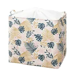 Rectangular Laundry Basket Handle Drawstring Storage Bin