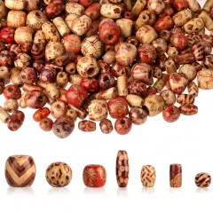 500PCS Wooden Beads Jewelry Making Craft DIY .