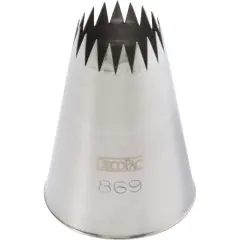 #869 7/8" French Pastry Decorating Tip, 1ct