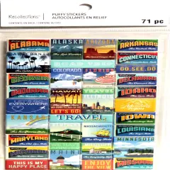 Recollections States Dimensional Puffy Stickers