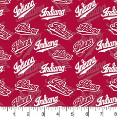 Sykel Enterprises-Indiana University Cotton Fabric-Indiana Hoosiers Tone On Tone Cotton Quilting Fabric