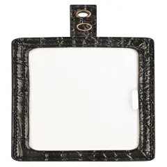 MyID Cardholder, Croc Black, 4" x 2.5", Clear Window, 1 count