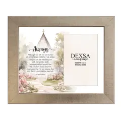 Always Bereavement Photo Frame Wood Plaque with Easel and Hook Wall Tabletop Art - 10 inches x 12 inches - Hold 4x6 Photo