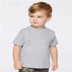 Rabbit Skins&reg; Toddler Fine Crewneck Short Sleeve Jersey Tee - 3321 Heather