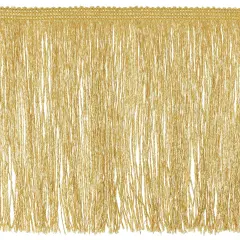 5 Yards of 12" Glitter Chainette Fringe Trim | 5 yard cut Metallic Gold
