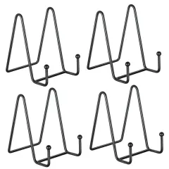 Kitcheniva 6" Metal Frame Holder Display Stands 4 Pack Black