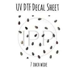 7"x7"- #16- Watermelon Seeds - UV DTF Decal SHEET