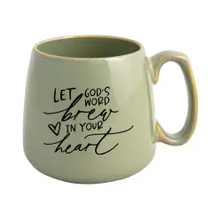 Let God's Word Brew Designer Ceramic Heirloom Mug - Holds 15 Oz