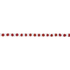 Pom Pom 9ft Garland - Red & White, 1ct