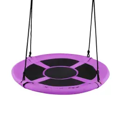 40 Inch Flying Saucer Tree Swing Indoor Outdoor Play Set Purple