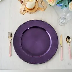 6 pcs of 13inch Charger Plates for Table Decor Purple