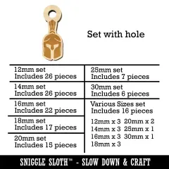 Ancient Greek Roman Spartan Helmet Front Mini Wood Shape Charms Jewelry DIY Craft